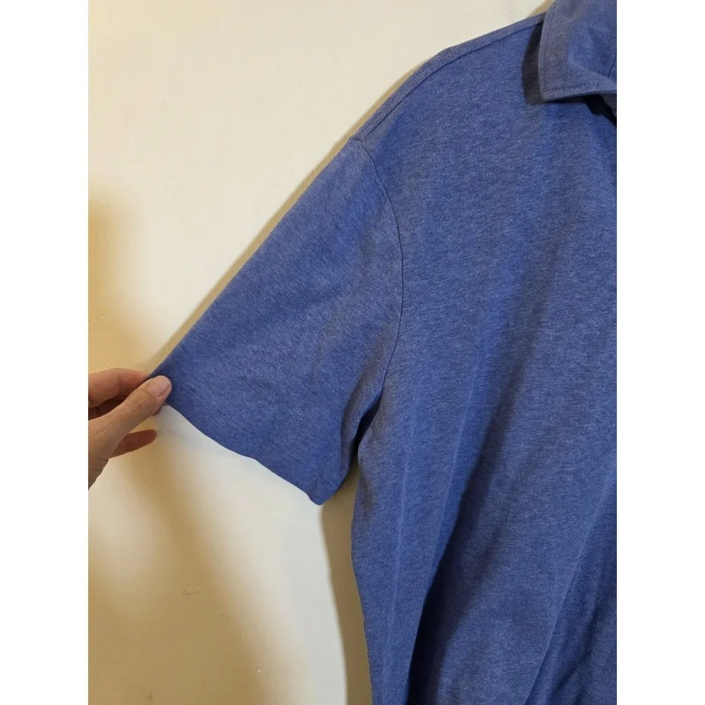 Polo Ralph Lauren Men's XL Blue Cotton Polo Rugby Short Sleeve Shirt Preppy